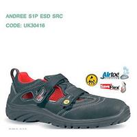 u-powersrl. Sicherheitssandale S1P ESD SRC Andree Gr.41 Nubuk schwarz W.11 Alu.-Kappe - U - POWER SRL.