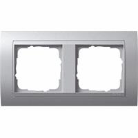 GIRA 021236 - Frame 2-gang aluminium 021236