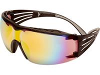 3M SecureFit Schutzbrille mit Antibeschlag-Schutz, verspiegelt Grau, Schwarz