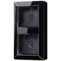 JUNG AS 582 A SW - Surface mounted housing 2-gang black AS 582 A SW