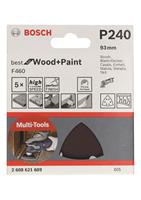 Bosch Bosch 2608621690 Deltaschuurpapierset Korrelgrootte 60, 120, 240 (l x b) 93 mm x 93 mm 6 stuk(s)