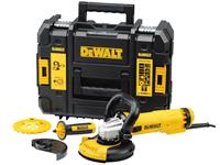 DeWalt DeWALT DWE4217KT-QS. Grinding disc diameter: 12,5 cm, Stationair toerental (max): 11000 RPM, Schroefdraad booras: M14. Stroombron: AC, Input vermogen: 1200 W. Gewicht: 2,2 kg, Hoogte: 80 mm, Di