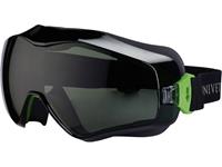 Univet 6X3 Vollsichtbrille mit Antibeschlag-Schutz, inkl. UV-Schutz Schwarz, Grün DIN EN