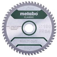 Metabo 628663000 Multi Cut Cirkelzaagblad - 190 x 30 x 54T - Laminaat / Kunststof / Aluminium / Koper