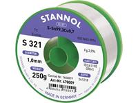 stannol S321 2,0% 1,0MM SN99CU0,7CD 250G Lötzinn, bleifrei bleifrei, Spule Sn99.3Cu0.7 250g 1mm