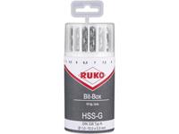 RUKO 214225 HSS-G Metaal-spiraalboorset 19-delig DIN 338 Cilinderschacht 1 set(s)