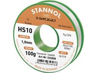 Stannol HS10 2,5% 1,0MM SN99,3CU0,7 CD 100G Soldeertin, loodvrij Loodvrij, Spoel Sn99,3Cu0,7 ROM1 100 g 1 mm