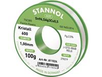 Stannol Kristall 600 Fairtin Soldeertin, loodvrij Loodvrij Sn96,5Ag3Cu0,5 100 g 1 mm