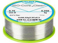 Felder Löttechnik ISO-Core Clear SAC305 Soldeertin Spoel Sn96,5Ag3Cu0,5 0.250 kg 0.75 mm