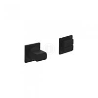 intersteel Rozet toilet-badkamersluiting minimalistisch vierkant - RVS/mat zwart