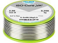 Felder Löttechnik ISO-Core VA Soldeertin Spoel Sn96,5Ag3,5 0.250 kg 2 mm