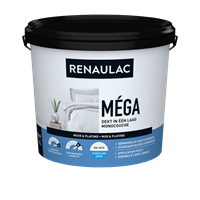 Praxis Renaulac latex Méga zijdeglans RAL 9010 5L