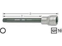 Hazet Zylinderkopf-Schraubendreher-Steckschlüssel-Einsatz - Vierkant hohl 12,5 mm (1/2 Zoll) - Innen Vielzahn Profil XZN - Schlüsselweite: M10