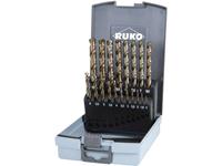 RUKO 215214RO HSSE-Co 5 Metaal-spiraalboorset 19-delig DIN 338 Cilinderschacht 1 set(s)