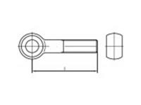 toolcraft Augenschrauben M8 60mm DIN 444 Edelstahl A4 10St.