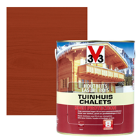 V33 houtbeits Tuinhuis High Protection mahonie zijdeglans 2,5L