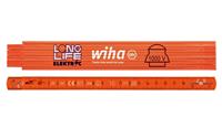 Wiha - Elektriker Gliedermaßstab Longlife 2 m metrisch, 10 Glieder (42068) orange