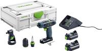 Festool TXS Li 2,6 Set Akku Bohrschrauber 10,8 V 16 Nm ( 576102 ) + 2x 2,6 Ah Akku + Ladegerät + Winkelvorsatz + Systainer - Nachfolger von 564510