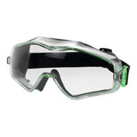 Univet Vollsichtbrille 6x3 EN 166,EN 170 Rahmen gunmetallic/grün,Scheibe klar PC