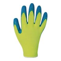 Industrial Quality Supplies Handschuhe Harrer Gr.10 gelb/blau Acryl m.Latex II