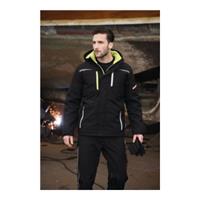 Terrax Softshell-Berufsparka  Workwear Gr.XXL schwarz/limette 