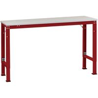 Manuflex AU7137.3003 Werk achtergrond tafel universele speciale met kunststof plaat, bxdxh = 2000x1200x722 1022 mm Robijn-rood