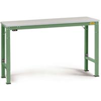 Manuflex LU7076.6011 ESD ESD-werktafel universele speciale reden tafel met kunststof plaat, bxdxh = 1500 x 1200 x 728-1028 mm Reseda groen (RAL 9010)