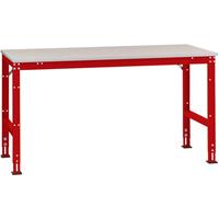 Manuflex AU4189.3003 Werk achtergrond tafel universele standaard met PVC decoplaat, bxdxh = 3000x1000x760-870 mm Robijn-rood