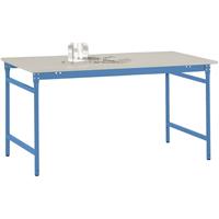 Manuflex BB3011.5012 Bijzettafel basis stationair met melamine tafelblad in licht blauw RAL 5012, bxdxh: 1000 x 600 x 780 mm Lichtblauw (RAL 5012)