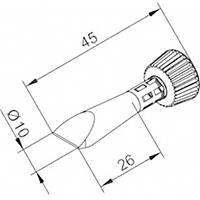 ersa 0102CDLF100C/SB Soldeerpunt Beitelvorm Grootte soldeerpunt 10 mm Lengte soldeerpunt: 45 mm Inhoud: 1 stuk(s)