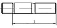 toolcraft TO-6861342 Stiftschrauben M12 55mm DIN 939 Stahl 25St.