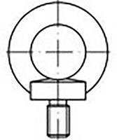 toolcraft TO-6855678 Ringbouten M6 DIN 580 Staal Verzinkt 25 stuk(s)