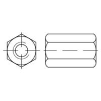 Sonstige Sechskantmuttern 3 d hoch, DIN 6334 Edelstahl A4 blank M10 SW17