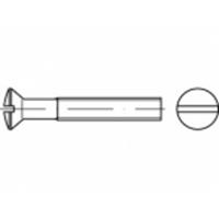 toolcraft TO-5452956 Bolverzonken schroeven M3 12 mm Sleuf ISO 2010 Messing Galvanisch afwerking 200 stuk(s)