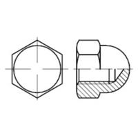 Sechskant-Hutmuttern, hohe Form, DIN 1587 Edelstahl A2 blank M14 SW22