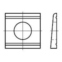 Sonstige Vierkantscheiben f. U-Träger, 8% Neigung, DIN 434 Stahl ÜH galv. verzinkt  17,5