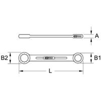 Kstools ULTIMATEplus Doppel-Ringschlüssel, 16x17mm