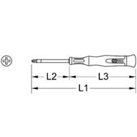 Kstools Feinmechanik-Schraubendreher, PH0x2,4mm