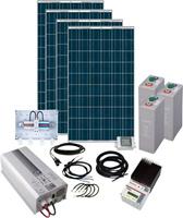 phaesun Solar Rise Eight  600281 Solarset 1000 Wp Incl. accu, Incl. aansluitkabel, Incl. laadregelaar, Incl. wisselrichter