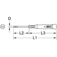 Kstools Feinmechanik-Schlitz-Schraubendreher, 1,2mm