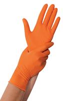 hygostar Nitril-Handschuh , POWER GRIP, , L, orange, puderfrei
