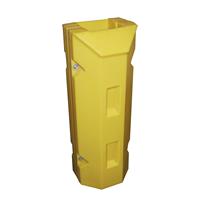 Säulen- und Pfostenschutz aus Polyethylen, gelb LxBxH 360 x 350 x 945 mm, Innenbreite 185 mm
