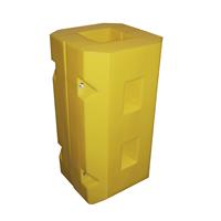 Säulen- und Pfostenschutz aus Polyethylen, gelb LxBxH 515 x 450 x 945 mm