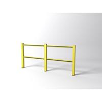 FLEX IMPACT railing, gele palen - geel/zwarte schoren, breedte 2500 mm