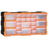 vidaxl Multi-Schubladen-Organizer mit 22 Schubladen 49x16x25,5 cm Orange