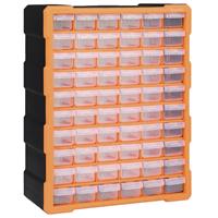 vidaxl Multi-Schubladen-Organizer mit 60 Schubladen 38x16x47,5 cm Orange