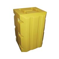 Zuil- en paalbeschermingen, van polyethyleen, geel, l x b x h = 695 x 640 x 1000 mm, binnenafmetingen 390 x 410 mm