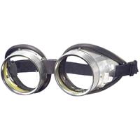 rimag Schraubringbrille mit Schlauchgummipolster 50mm Glasdurchmesser, Gläser klar oder grün getönt DIN 4-6, Minion-Brille - Schutzbrille,
