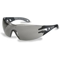 uvex Schutzbrille pheos supravision excellence grau schwarz/grau kratzfest beschlagfrei, Sicherheitsbrille, Arbeitsschutzbrille