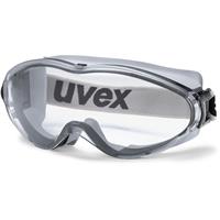 uvex Vollsichtbrille ultrasonic supravision excellence grau-schwarz-klar, geeignet für Brillentraeger - Schutzbrille, Arbeitsschutzbrille mit